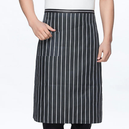 Unisex BBQ Bistro Waiter Cooking Half Apron with Pockets Waterproof and Stain-Resistant Waist