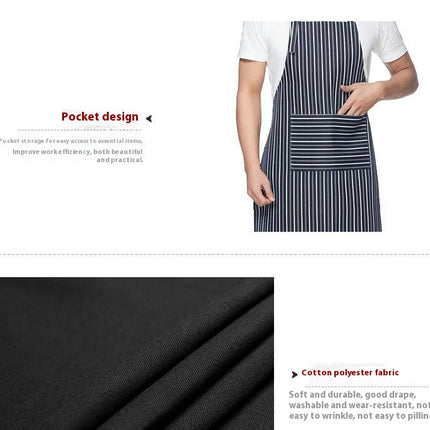 Unisex BBQ Bistro Waiter Cooking Half Apron with Pockets Waterproof and Stain-Resistant Waist