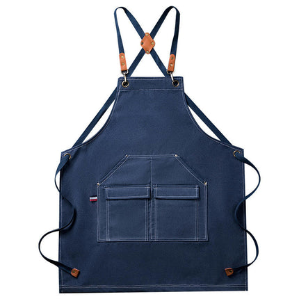 Aprons - Suitable for Gardening Restaurants with Large Pockets - Cotton Anti-fouling Aprons for Men and Women