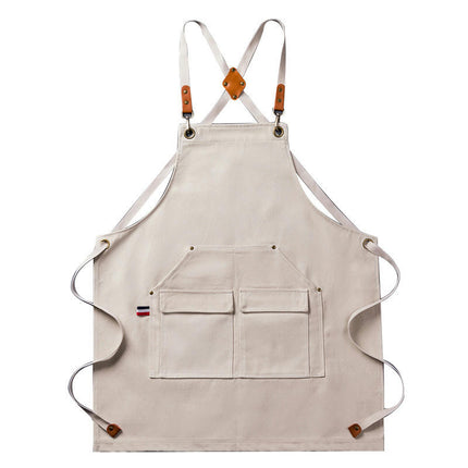 Aprons - Suitable for Gardening Restaurants with Large Pockets - Cotton Anti-fouling Aprons for Men and Women