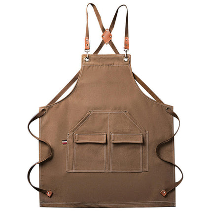 Aprons - Suitable for Gardening Restaurants with Large Pockets - Cotton Anti-fouling Aprons for Men and Women