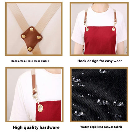 Bib Apron Adult Women Unisex with Cross Straps for Cooking Baking Kitchen Restaurant