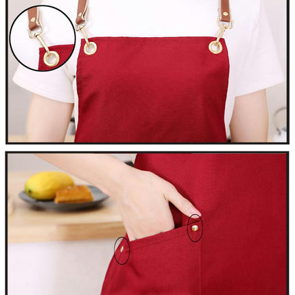 Bib Apron Adult Women Unisex with Cross Straps for Cooking Baking Kitchen Restaurant