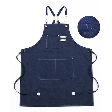 Chef Apron, Cotton Canvas Gardening Apron with Large Pockets for Men and Women,Duty Adjustable Garden Apron