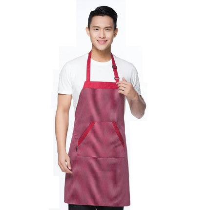 Adjustable Bib Apron with Long Ties for Women Men 6 Colors Chef Kitchen Cooking