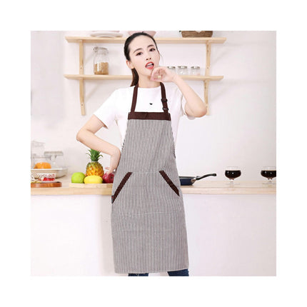 Adjustable Bib Apron with Long Ties for Women Men 6 Colors Chef Kitchen Cooking