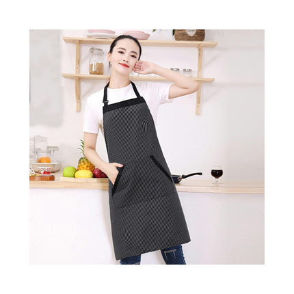 Adjustable Bib Apron with Long Ties for Women Men 6 Colors Chef Kitchen Cooking