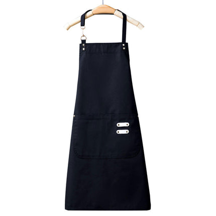 Bib Apron, Adjustable with 2 Pockets, Water and Oil Resistant, Cooking Kitchen Chef Apron for Women Men