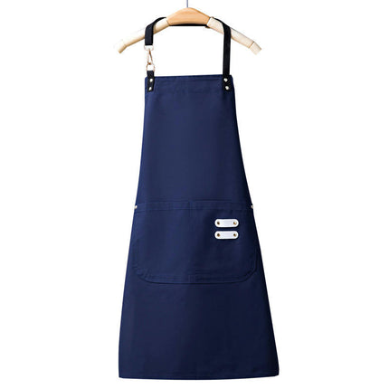 Bib Apron, Adjustable with 2 Pockets, Water and Oil Resistant, Cooking Kitchen Chef Apron for Women Men