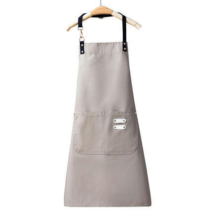 Bib Apron, Adjustable with 2 Pockets, Water and Oil Resistant, Cooking Kitchen Chef Apron for Women Men