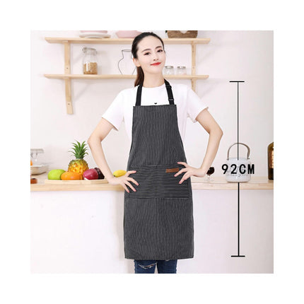 Adjustable Bib Apron with 2 Pockets Cooking Kitchen Cotton Aprons for Women Men Chef Restaurant