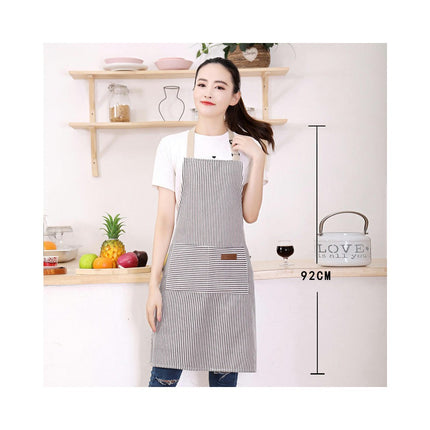 Adjustable Bib Apron with 2 Pockets Cooking Kitchen Cotton Aprons for Women Men Chef Restaurant