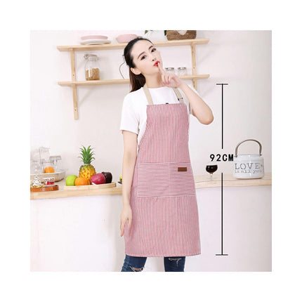 Adjustable Bib Apron with 2 Pockets Cooking Kitchen Cotton Aprons for Women Men Chef Restaurant