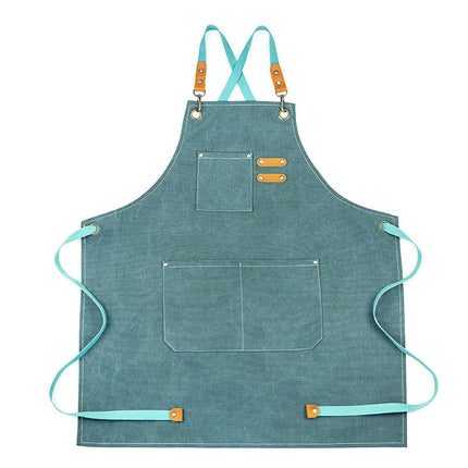 Men's and Women's Cross Back Chef Cooking Aprons with Pockets-Men's Heavy Duty Work Aprons