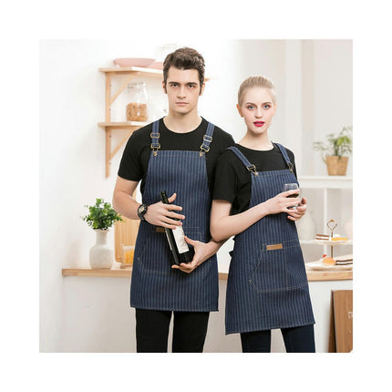 2 Pack Adjustable Aprons with 2 Pockets Cooking Kitchen Chef Aprons for Men and Women