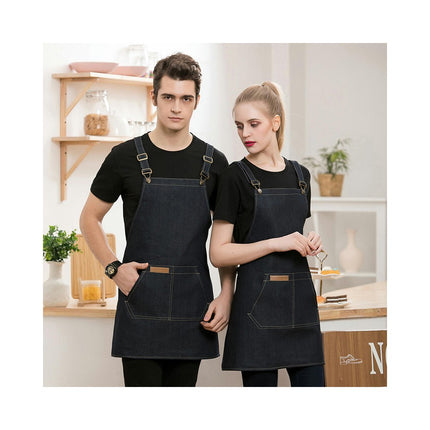 2 Pack Adjustable Aprons with 2 Pockets Cooking Kitchen Chef Aprons for Men and Women