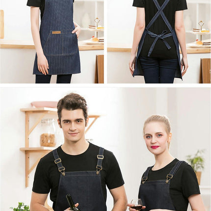 2 Pack Adjustable Aprons with 2 Pockets Cooking Kitchen Chef Aprons for Men and Women