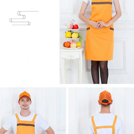 2 Pack Aprons with 2 Pockets Kitchen Cooking Restaurant BBQ Aprons for Men Women