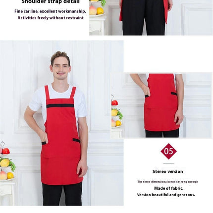 2 Pack Aprons with 2 Pockets Kitchen Cooking Restaurant BBQ Aprons for Men Women