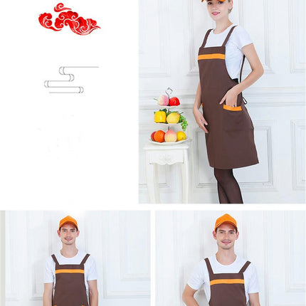 2 Pack Aprons with 2 Pockets Kitchen Cooking Restaurant BBQ Aprons for Men Women