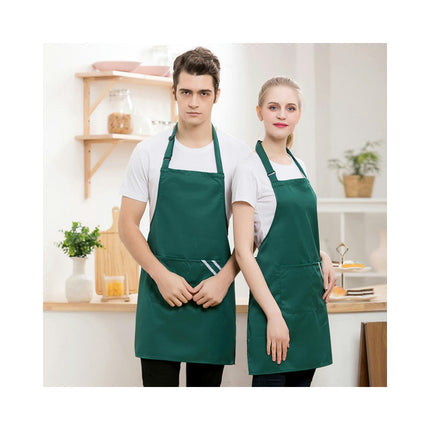 2 Pack Aprons - Solid Aprons with Pockets for Kitchen Cooking Restaurant BBQ Painting Making