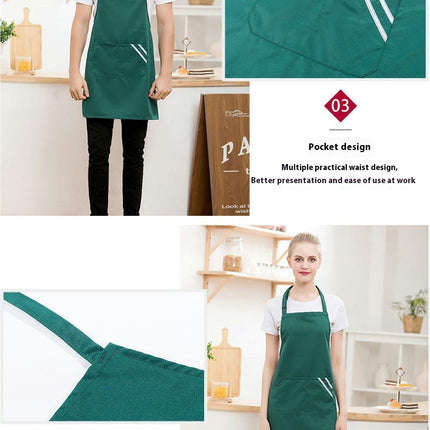 2 Pack Aprons - Solid Aprons with Pockets for Kitchen Cooking Restaurant BBQ Painting Making