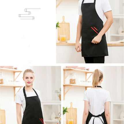 2 Pack Aprons - Solid Aprons with Pockets for Kitchen Cooking Restaurant BBQ Painting Making