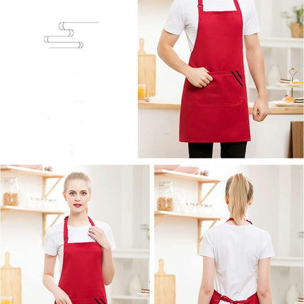 2 Pack Aprons - Solid Aprons with Pockets for Kitchen Cooking Restaurant BBQ Painting Making