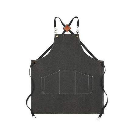 Aprons for Men Women with Pockets, Cotton Canvas Cross Back Heavy Duty Adjustable Work Apron