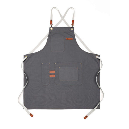 Cross Back Chef Apron for Men & Women with Pockets, Cooking Aprons, Men's Heavy Duty Work Aprons