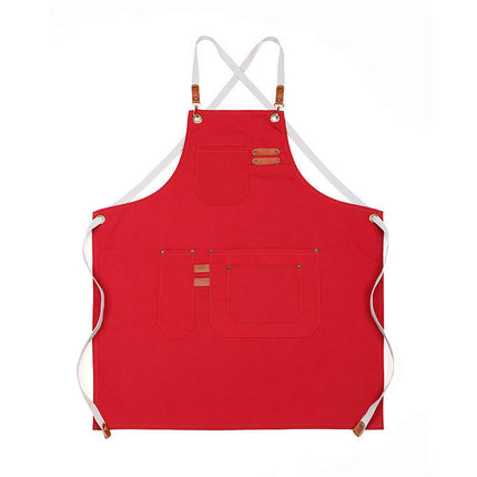 Cross Back Chef Apron for Men & Women with Pockets, Cooking Aprons, Men's Heavy Duty Work Aprons