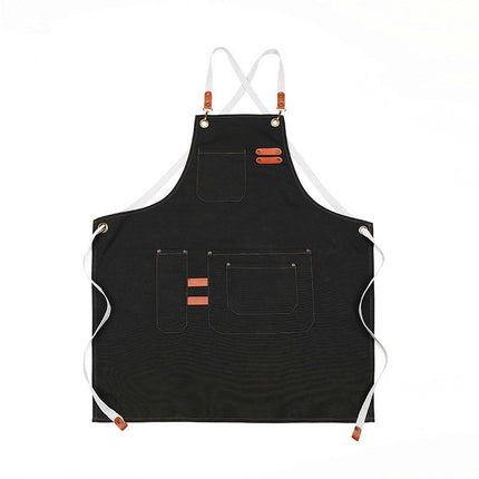 Cross Back Chef Apron for Men & Women with Pockets, Cooking Aprons, Men's Heavy Duty Work Aprons