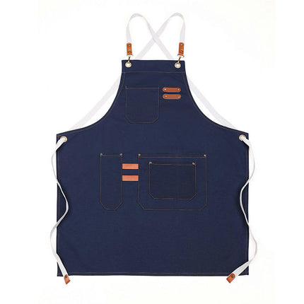 Cross Back Chef Apron for Men & Women with Pockets, Cooking Aprons, Men's Heavy Duty Work Aprons