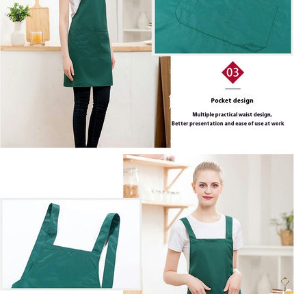 2 PCS Plain Bib Aprons - with 2 Pockets for Kitchen Cooking Restaurant BBQ Painting Crafting