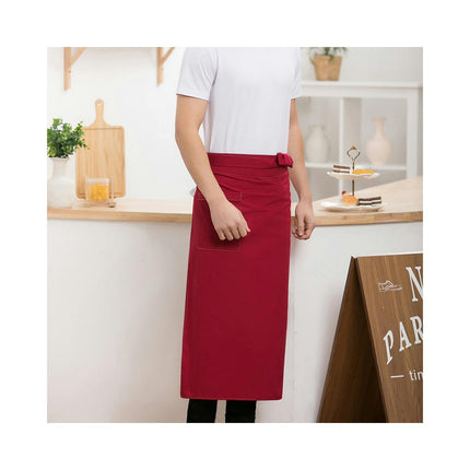 Half Apron Extended Waterproof and Stain-Resistant Restaurant Kitchen Waiter Half Waist Apron