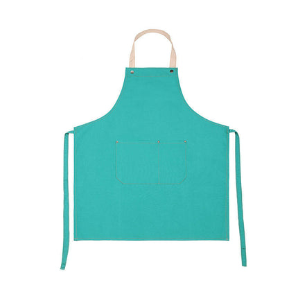 Women's Men's Aprons with Pockets Waterproof Kitchen Restaurant Waiter Halter Apron