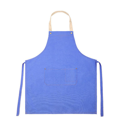 Women's Men's Aprons with Pockets Waterproof Kitchen Restaurant Waiter Halter Apron