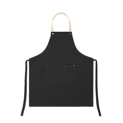 Women's Men's Aprons with Pockets Waterproof Kitchen Restaurant Waiter Halter Apron