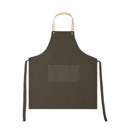 Women's Men's Aprons with Pockets Waterproof Kitchen Restaurant Waiter Halter Apron