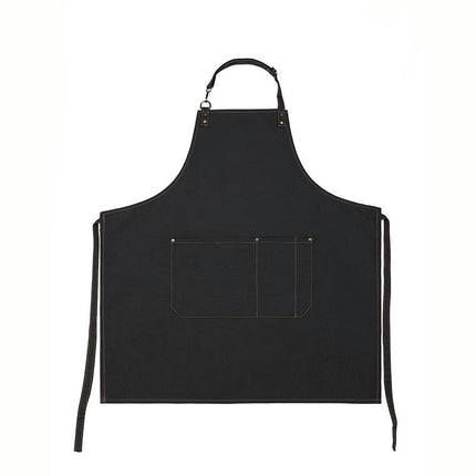 Bib Apron Adjustable with 2 Pockets, Water and Oil Resistant, Cooking Kitchen Chef Apron for Unisex