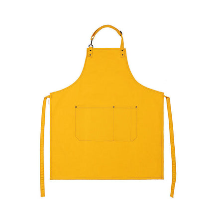 Bib Apron Adjustable with 2 Pockets, Water and Oil Resistant, Cooking Kitchen Chef Apron for Unisex