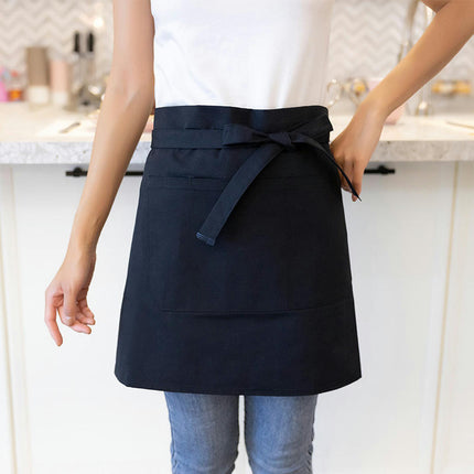 Apron for Women and Men with 2 Pockets Adjustable Waist Apron for Chef Half Apron