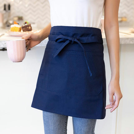 Apron for Women and Men with 2 Pockets Adjustable Waist Apron for Chef Half Apron