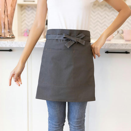 Apron for Women and Men with 2 Pockets Adjustable Waist Apron for Chef Half Apron