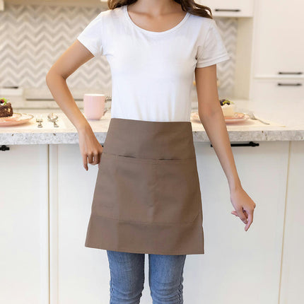 Apron for Women and Men with 2 Pockets Adjustable Waist Apron for Chef Half Apron