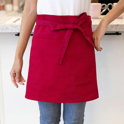 Apron for Women and Men with 2 Pockets Adjustable Waist Apron for Chef Half Apron