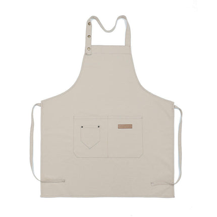 Apron for Men Women with Adjustable Straps and Large Pockets, Canvas Cooking Kitchen Aprons Waterproof