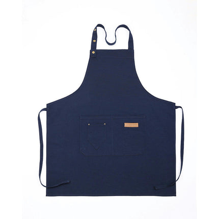 Apron for Men Women with Adjustable Straps and Large Pockets, Canvas Cooking Kitchen Aprons Waterproof