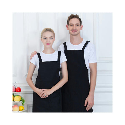 2 Pack Solid Color Bib Apron-Apron with 2 Pockets for Kitchen Cooking Restaurant BBQ Painting Craft