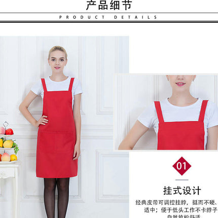 2 Pack Solid Color Bib Apron-Apron with 2 Pockets for Kitchen Cooking Restaurant BBQ Painting Craft